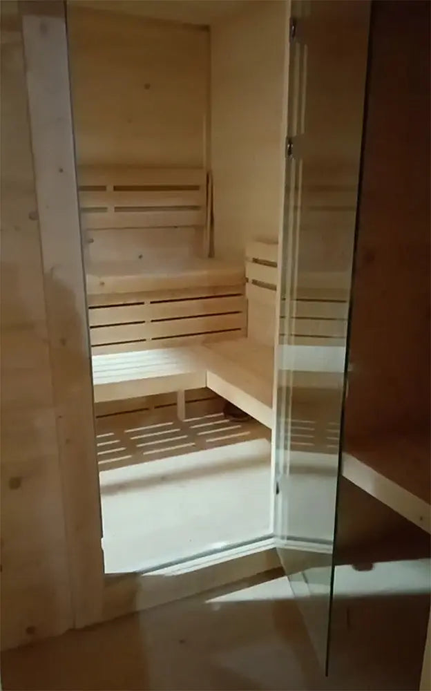 6-Person Square Luxury Outdoor Sauna with Private Changing Room – Premium Backyard Wellness Anyi Health