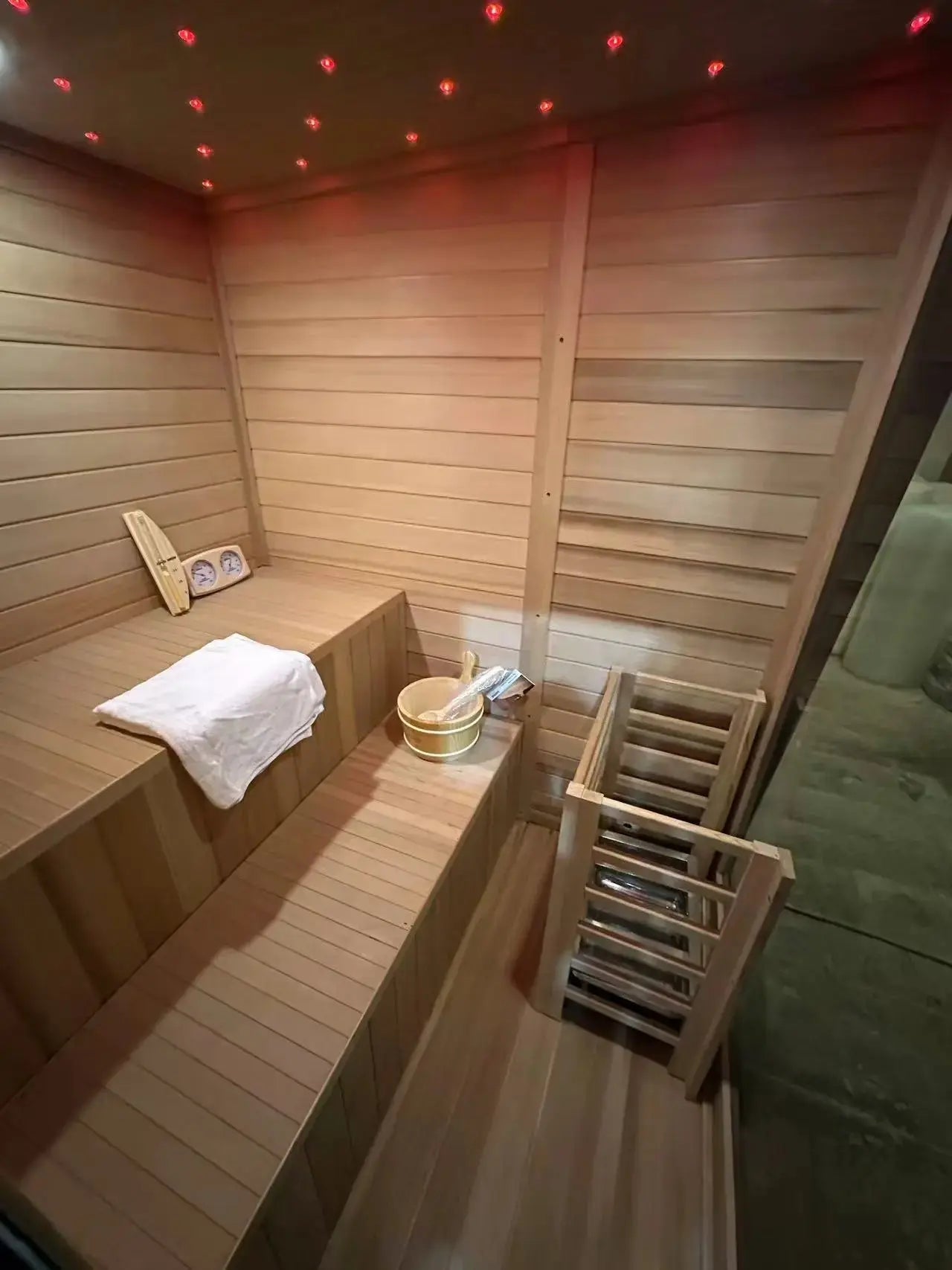 New Luxury High-End Black Square Outdoor Sauna – Modern Backyard Wellness Cabin Anyi Health