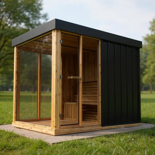 Oasislux Luxury Outdoor 6-Person Square Sauna