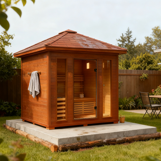 OasisLux 4 Person Traditional Finnish Outdoor Sauna