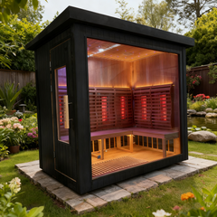 OasisLux Luxury Outdoor Full-Spectrum Infrared Sauna For 3-5 Person for Aling Michelle