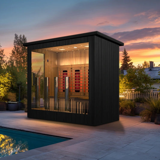 OasisLux Luxury Outdoor Full-Spectrum Infrared Sauna For 3-5 Person 220V