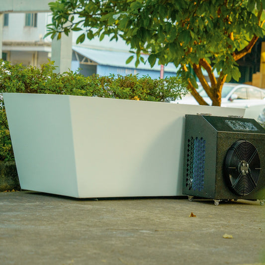 OasisLux Large acrylic ice bath cold water tub with cooling system for adults