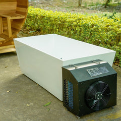 OasisLux Large acrylic ice bath cold water tub with cooling system for adults