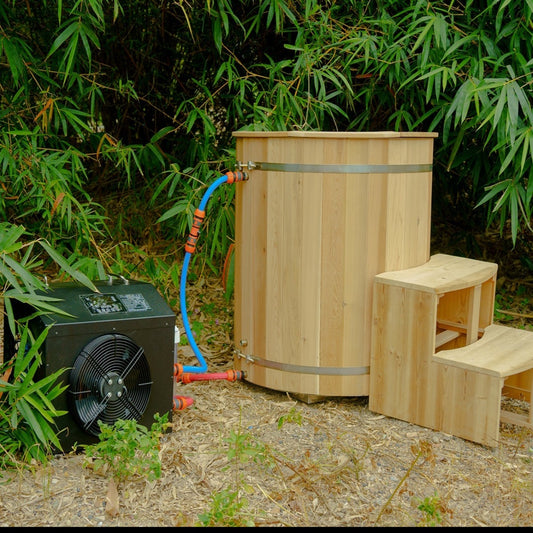 OasisLux 1 Person Wood Cold Plunge Tub Ice Bath tub for recovery