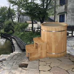 OasisLux 1 Person Wood Cold Plunge Tub Ice Bath tub for recovery