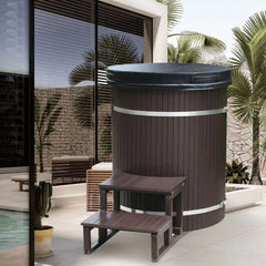 OasisLux 1 Person Wood Cold Plunge Tub Ice Bath tub for recovery