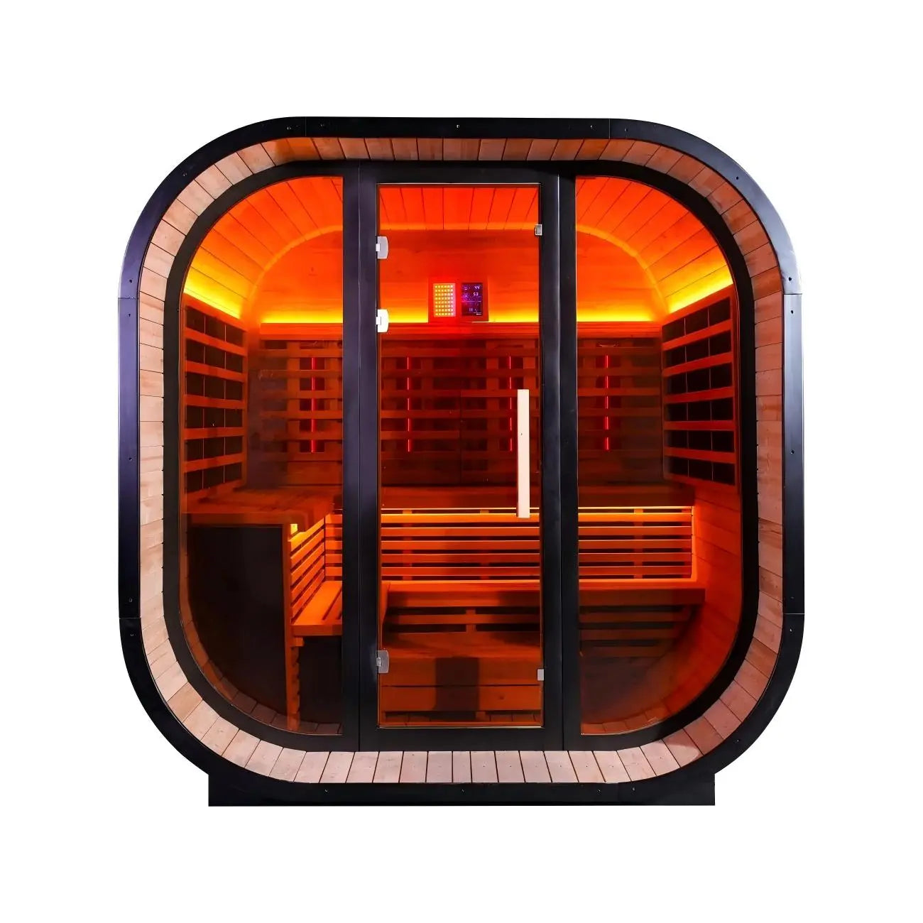 Anyi-9 Square Infrared Sauna – Carbonized Spruce Anyi Health