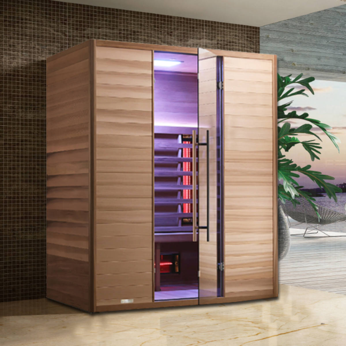 OasisLux 3 Person Full Spectrum Infrared Cedar Sauna