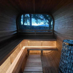Oasislux Luxurious 6 person Cube Outdoor Panoramic Sauna