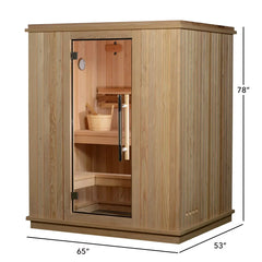 Oasislux Indoor and Outdoor Exquisite Natural Cedar Sauna 2 to 3 Person