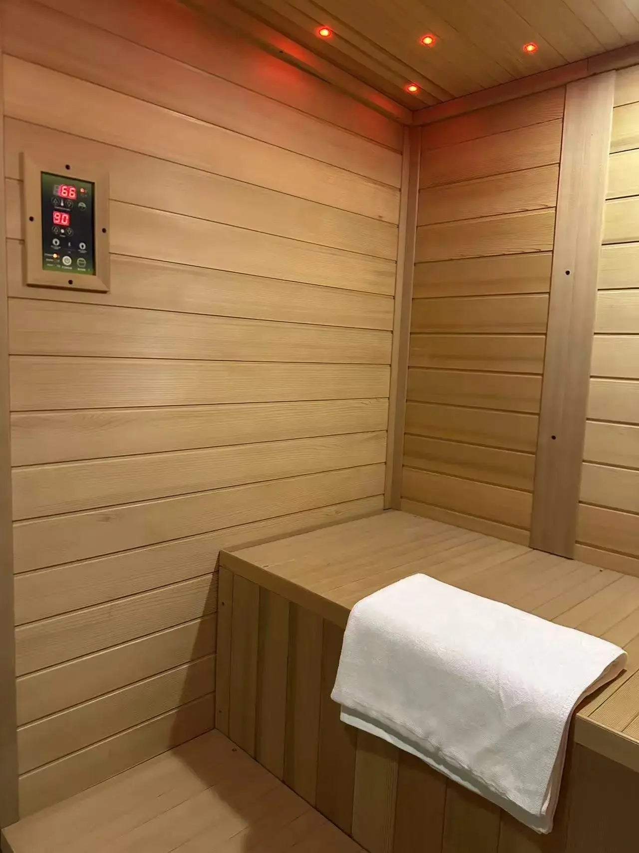 New Luxury High-End Black Square Outdoor Sauna – Modern Backyard Wellness Cabin Anyi Health