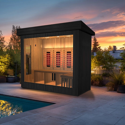 OasisLux Luxury Outdoor Full-Spectrum Infrared Sauna For 3-5 Person