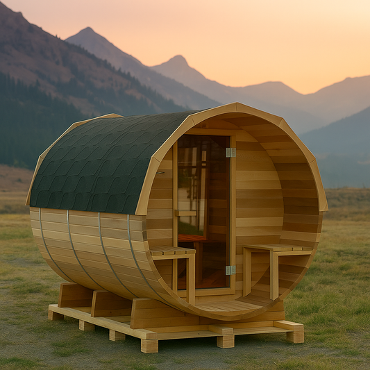 OasisLux  Cedar Barrel Panoramic Sauna: Best Choice for Outdoor Home Sauna