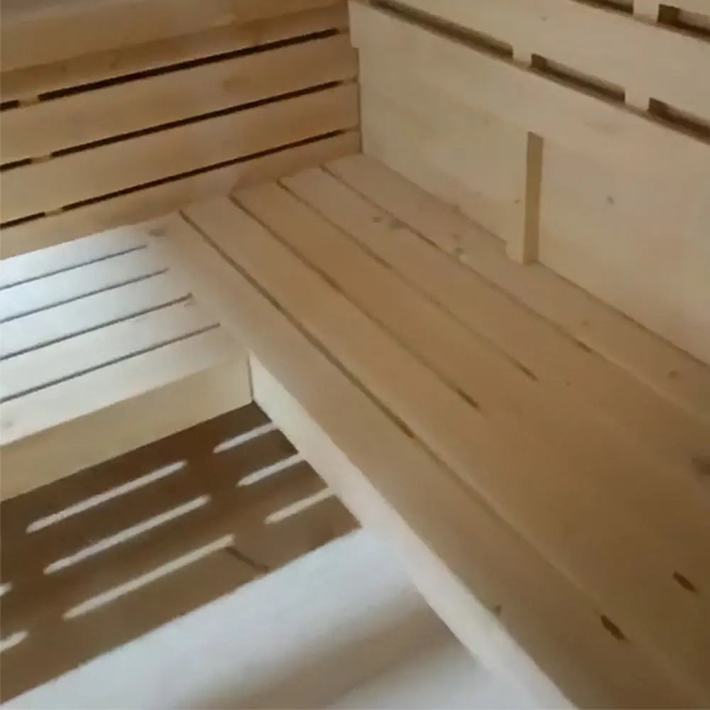 6-Person Square Luxury Outdoor Sauna with Private Changing Room – Premium Backyard Wellness Anyi Health