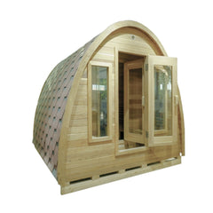 OasisLux Special shape water drop traditional outdoor steam barrel sauna with wood burning stove