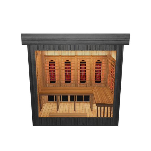 OasisLux Luxury Outdoor Full-Spectrum Infrared Sauna For 3-5 Person